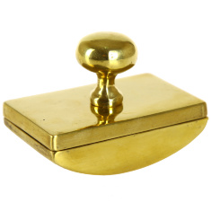 Пресс-папье &quot;Классик&quot; 7х5х4,5см с зажимом для промокательной бумаги (латунь, золото) Италия