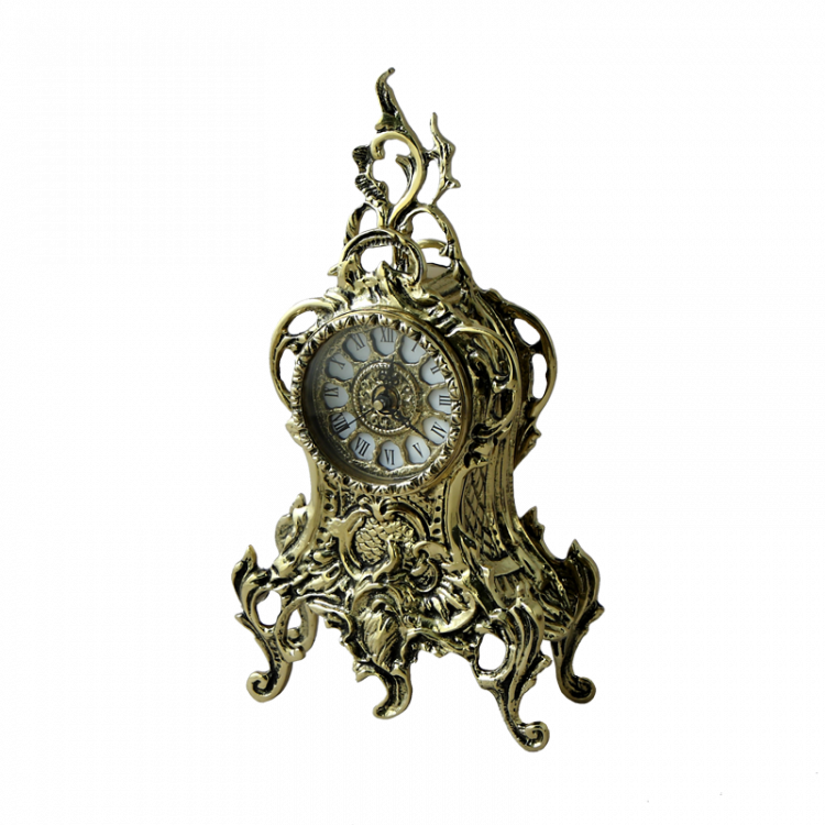 Часы каминные "Бэлла" 35x19x9см (бронза, золото) Португалия