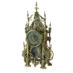 Часы каминные с маятником &quot;Готико&quot; 45x23x11см (бронза, золото) Португалия