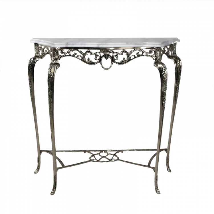Консольный столик "Алиджо" h82х88х31см (бронза, серебро) Португалия