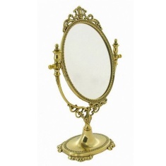 Зеркало настольное ''Мечта'' 38см (латунь, золото) Италия