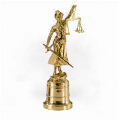 Статуэтка бронзовая &quot;Фемида - богиня правосудия&quot; (золото, Испания)  
