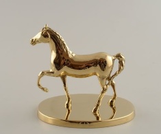 Статуэтка &quot;Лошадь малая&quot; 17х17х12см (латунь, золото) Италия