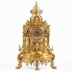 Часы каминные &quot;Лувр Гранд&quot; 58см (латунь, золото) Италия
