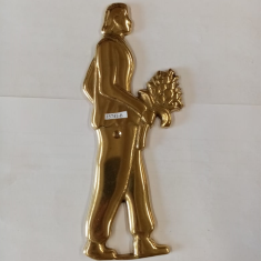 Табличка на дверь &quot;Мужчина&quot; 22х9см (латунь, золото) Италия