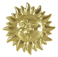 Настенное украшение "Солнышко" d11см (латунь, золото) Италия