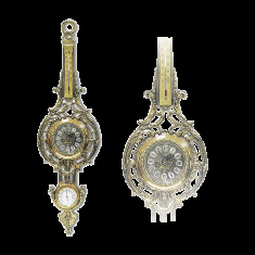 Настенные часы с термометром и гигрометром &quot;Эль Торо&quot; 80см (латунь, золото) Италия