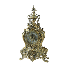 Часы каминные бронзовые &quot;Флоренция&quot; 45x24x12см (бронза, золото) Португалия 