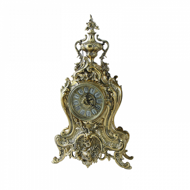 Часы каминные бронзовые "Флоренция" 45x24x12см (бронза, золото) Португалия 
