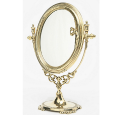 Зеркало настольное "Танго" 37см (латунь, золото) Италия