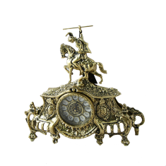 Часы каминные бронзовые &quot;Победитель&quot; 30x33x11см (бронза, золото) Португалия