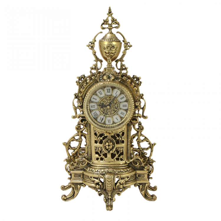 Часы каминные "Клод" 41х21х11см (бронза, золото) Португалия