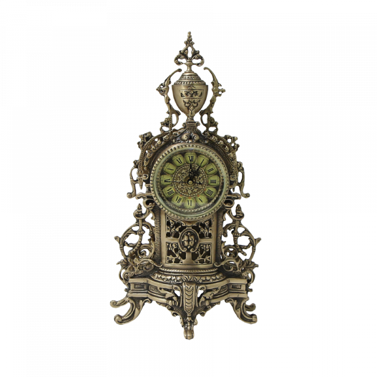 Часы каминные "Клод" 41х21х11см (бронза, антик) Португалия