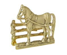 Салфетница &quot;Лошадь на ранчо&quot; 8,5х8см (латунь, золото) Италия