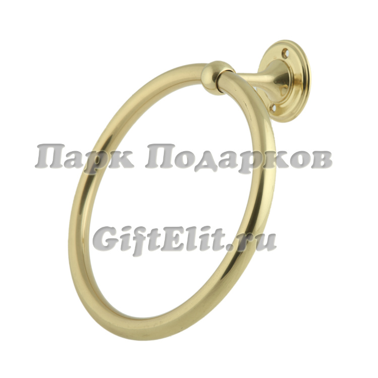 Настенная вешалка-кольцо для полотенец "Витеро" d21см (латунь, золото) Италия