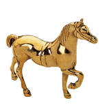 Статуэтка "Лошадь" 14х16см (латунь, золото) Италия