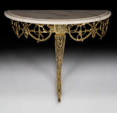 Консольный столик настенный "Пили" 54х27х47см (бронза, золото) Испания