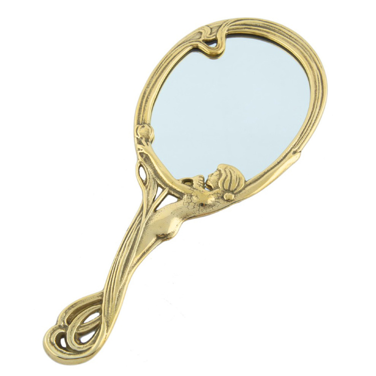 Зеркало ручное "Анна-Мария" 25х11х0,7см (латунь, золото) Италия